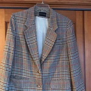 Wool, size 16 multi-colored, 2 button blazer